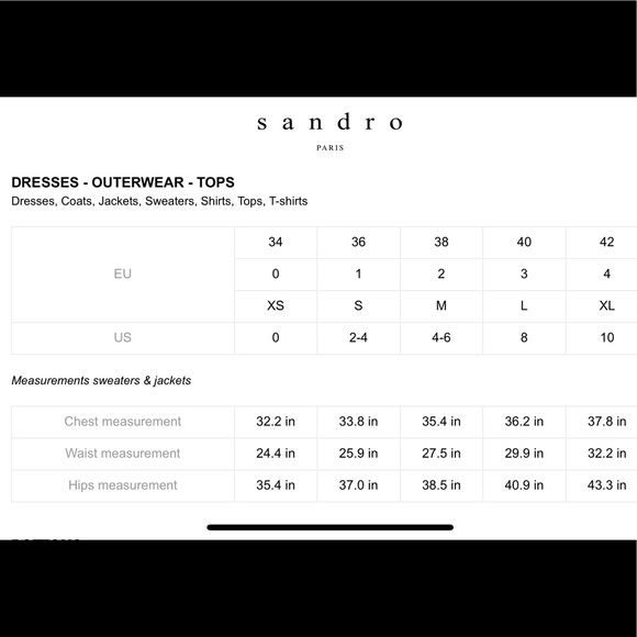 NWT WOMENS Sandro Paris Black H16 Jane Cocktail Dress Size 1🖤👗 - Picture 3 of 3